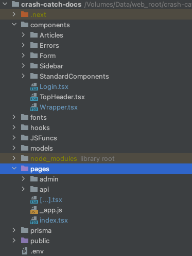 directory structure of NextJS Project