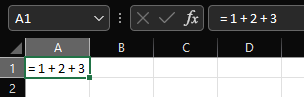 Output: Formula string (text)