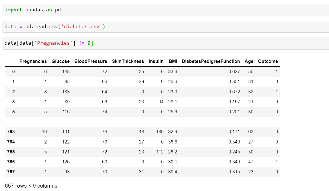 filtering by one column