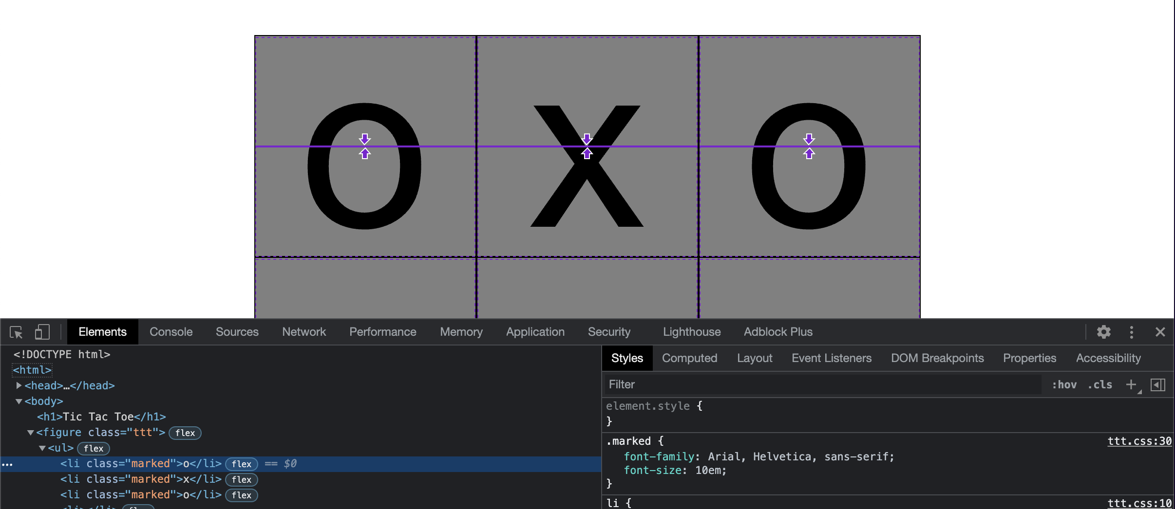 tic-tac-toe attempt