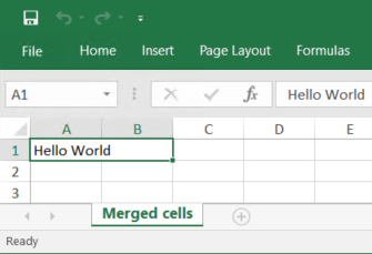 Excel with merged cells