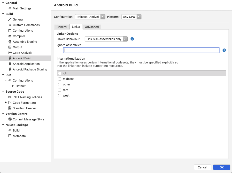 Project settings #4