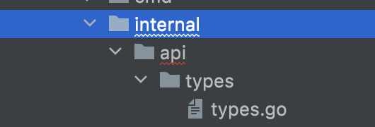 Here is an example of the types.go file