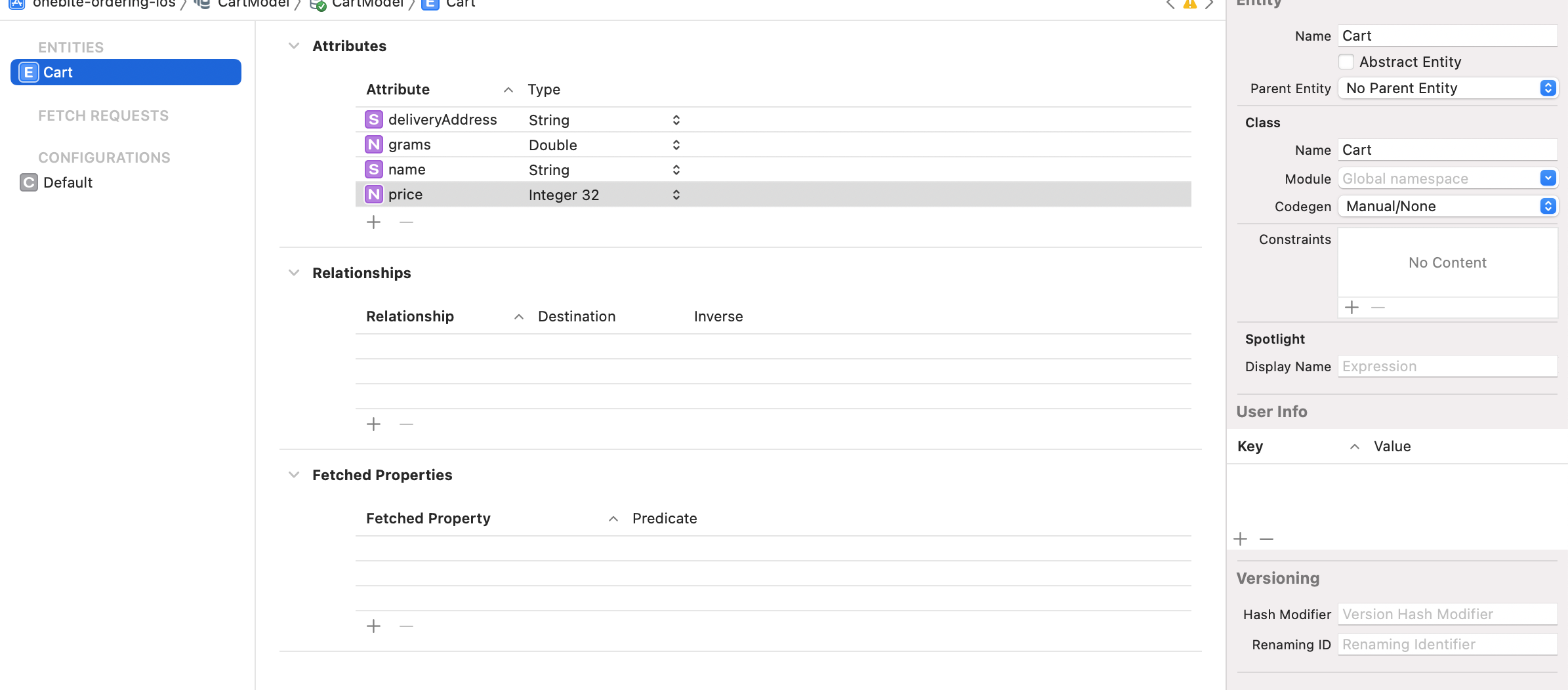 Core Data Model