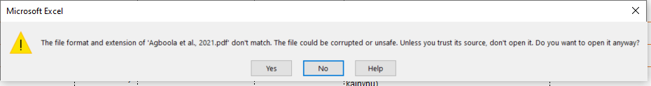 My guess that error depends on the file format