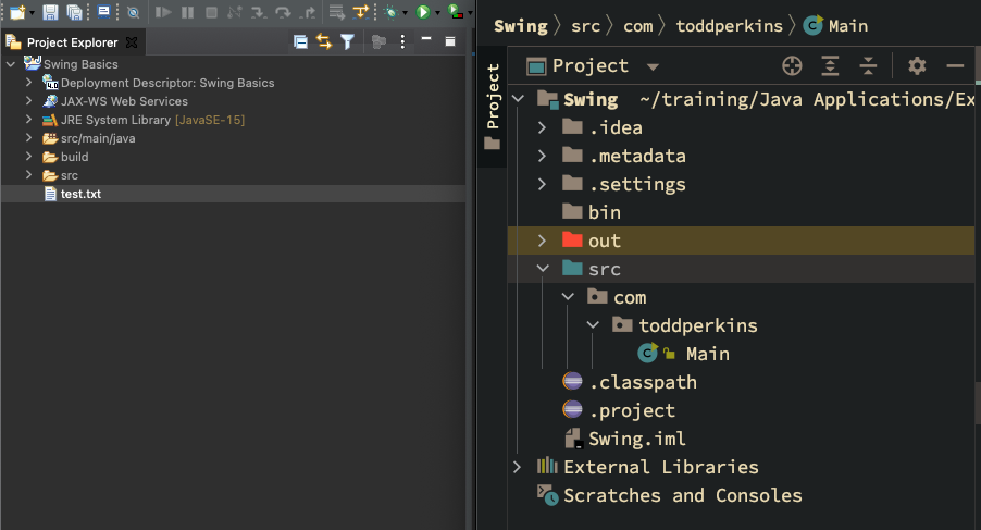 eclipse ui smaller than intellij