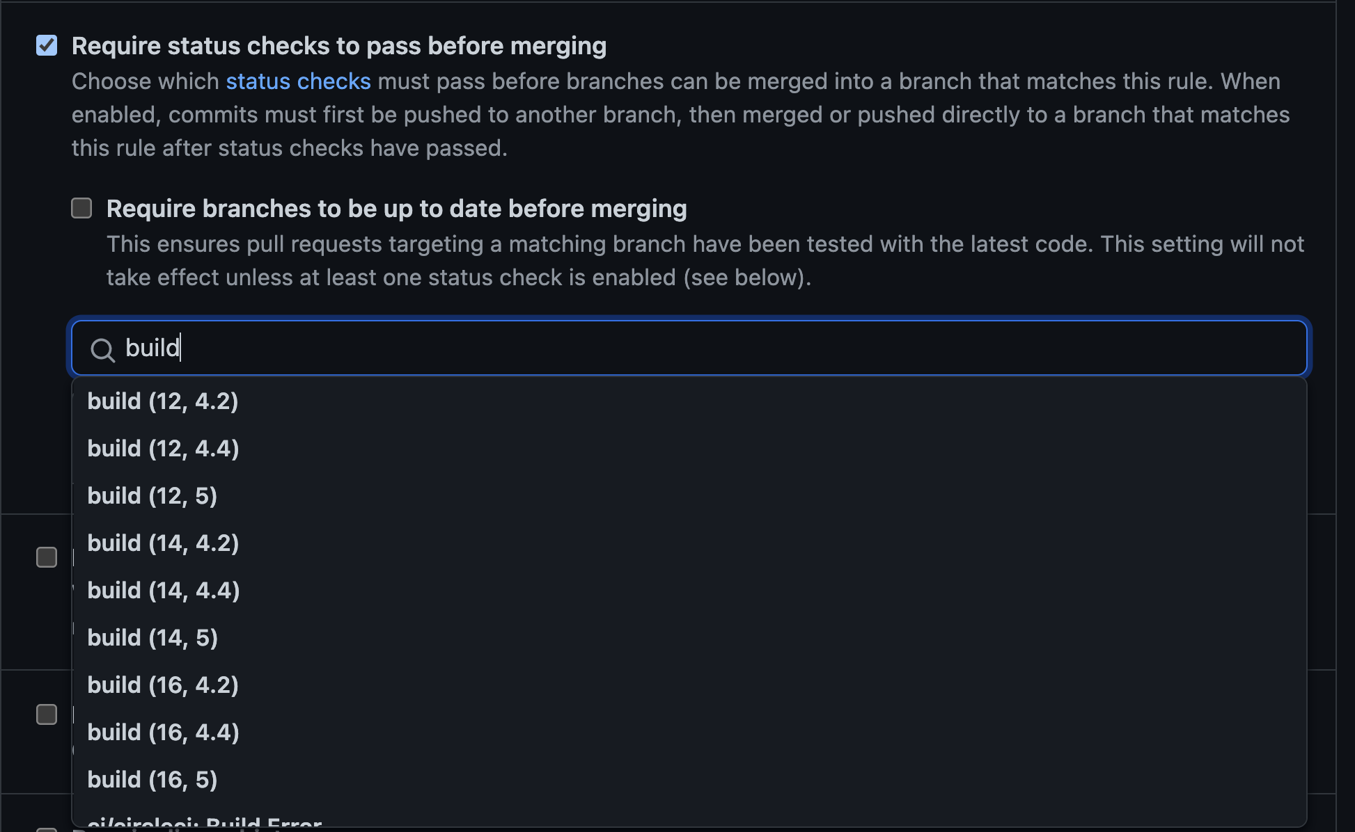 I can pick a sub-build but not the entire build job