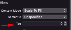 add tag from your interface builder