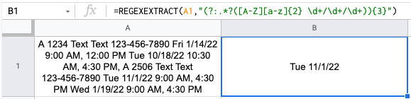 code with abbreviated day