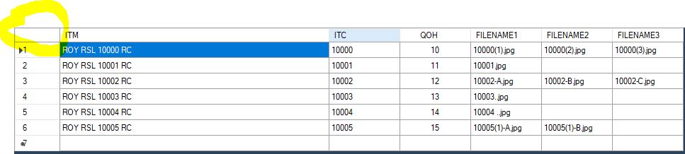 RowHeaders datagridview