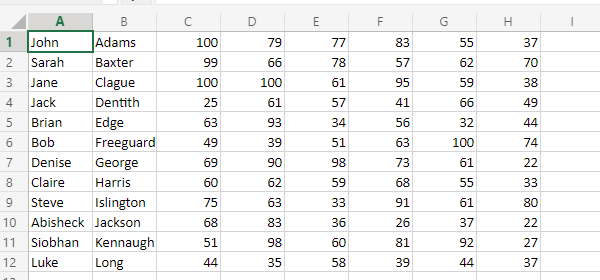 CSV File