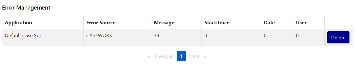 data table