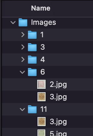 example of folders hierarchy 