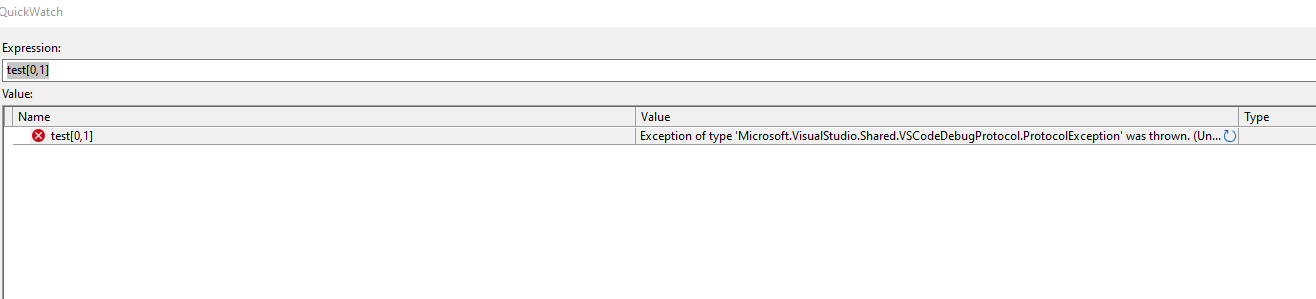 error in item in array