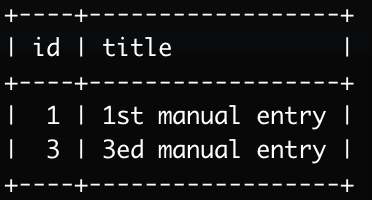 MariaDB Table