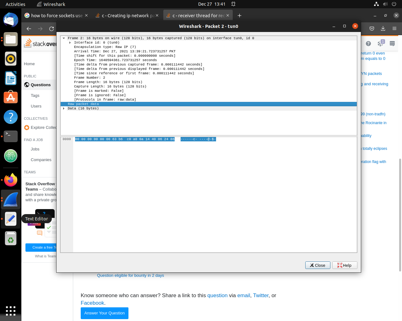 Wireshark view of these packets