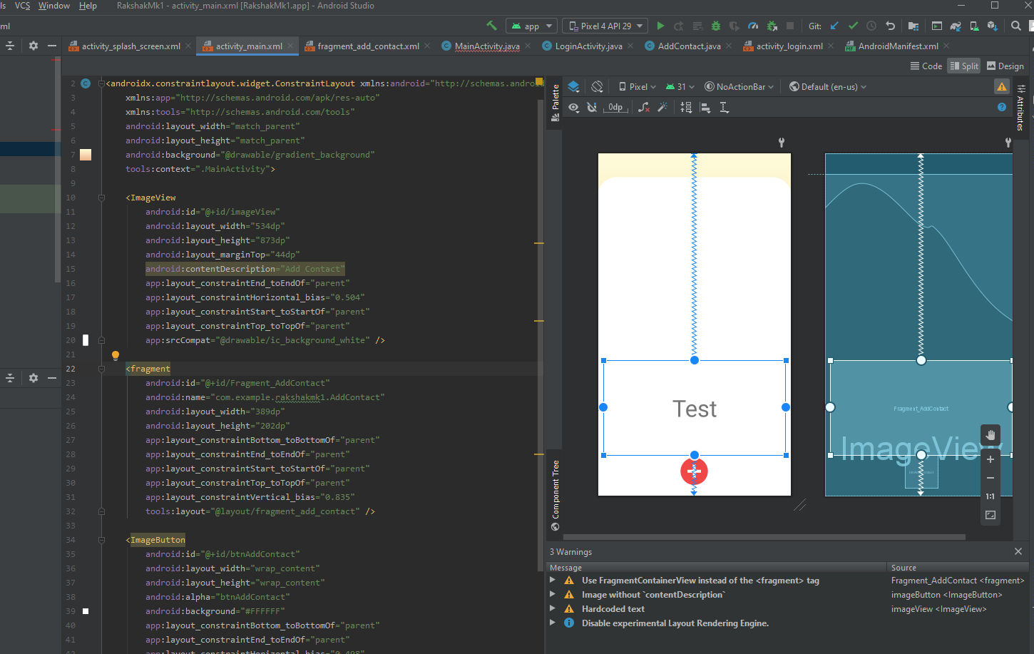 Main Activity xml File