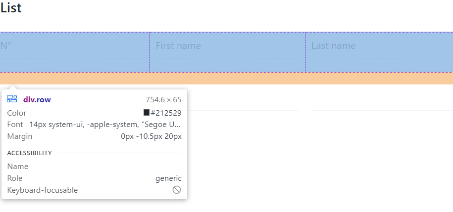 margin with .row