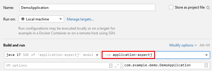 IntelliJ IDEA run configuration