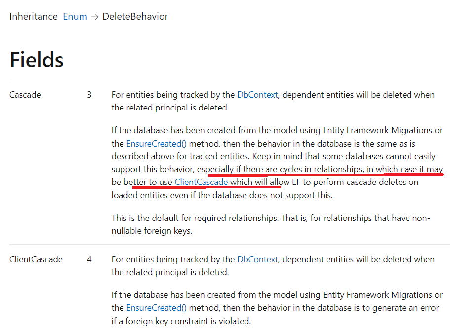 EF Core Cascades vs. Client Cascades Delete 