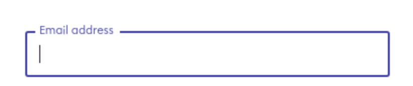 Desired input field in active state