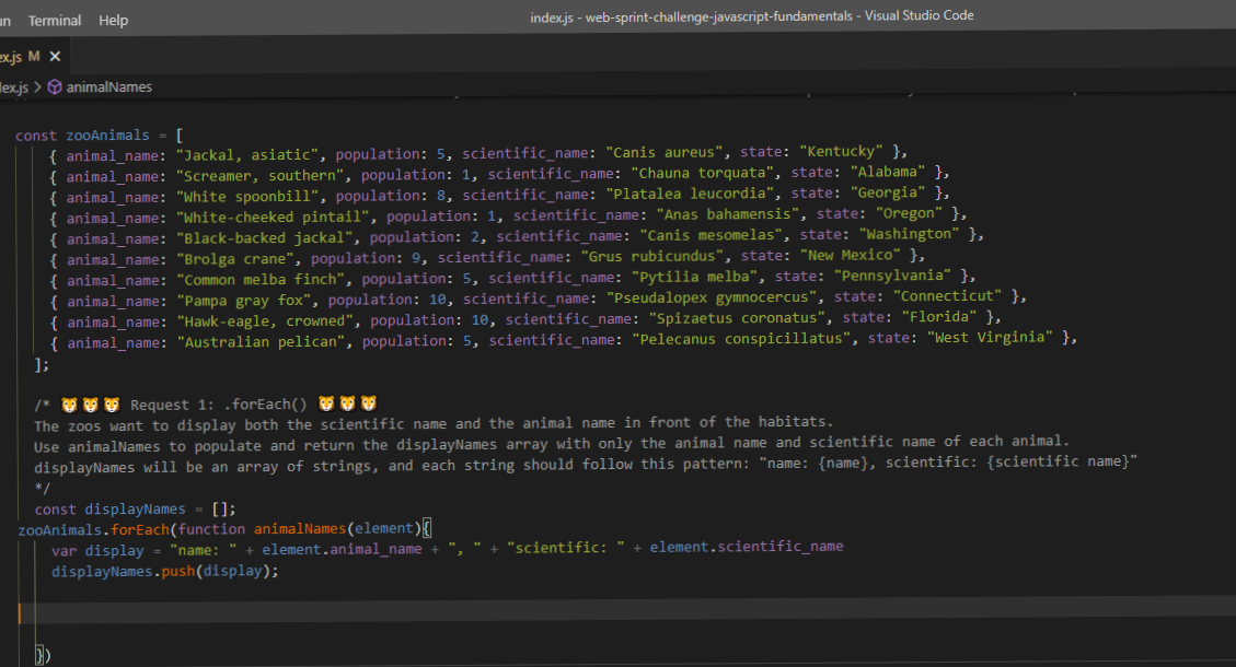code/question and array