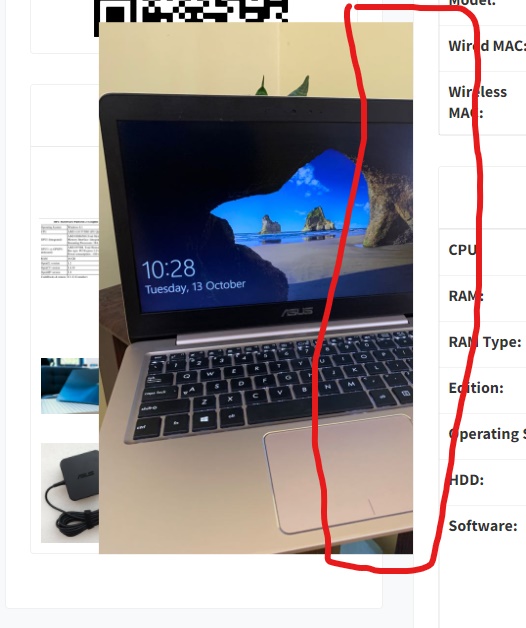 the image seems some part of the image was hidden behind the cards as I've circled in the screenshot