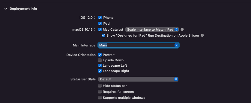 general settings