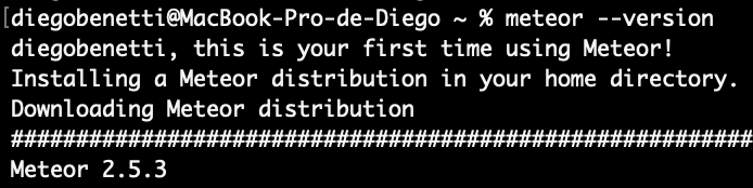 meteor version after renaming dir