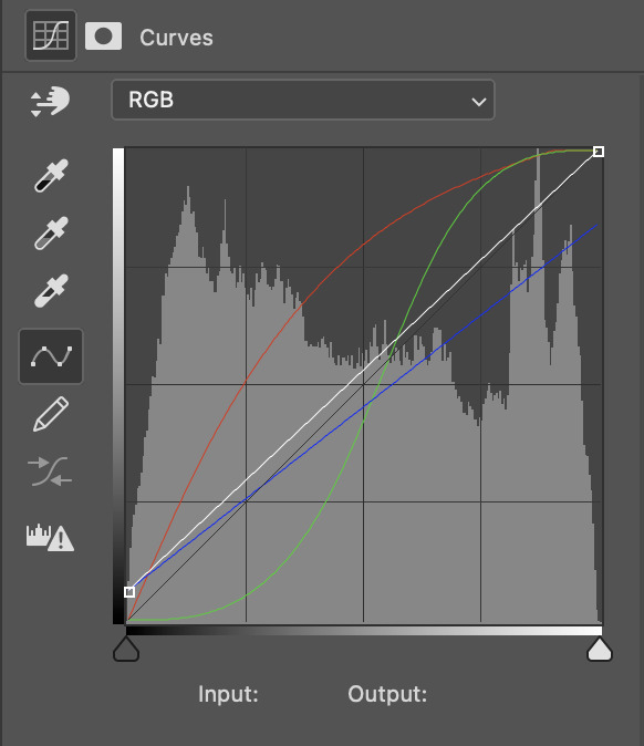 Photoshop color curves tool