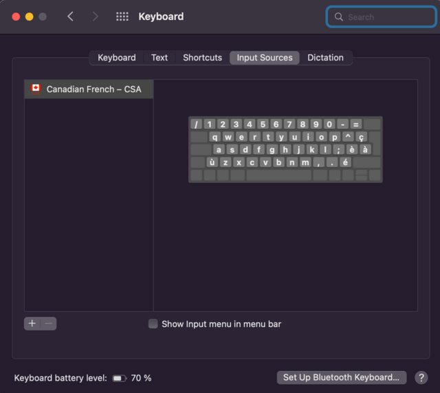 keyboard layout