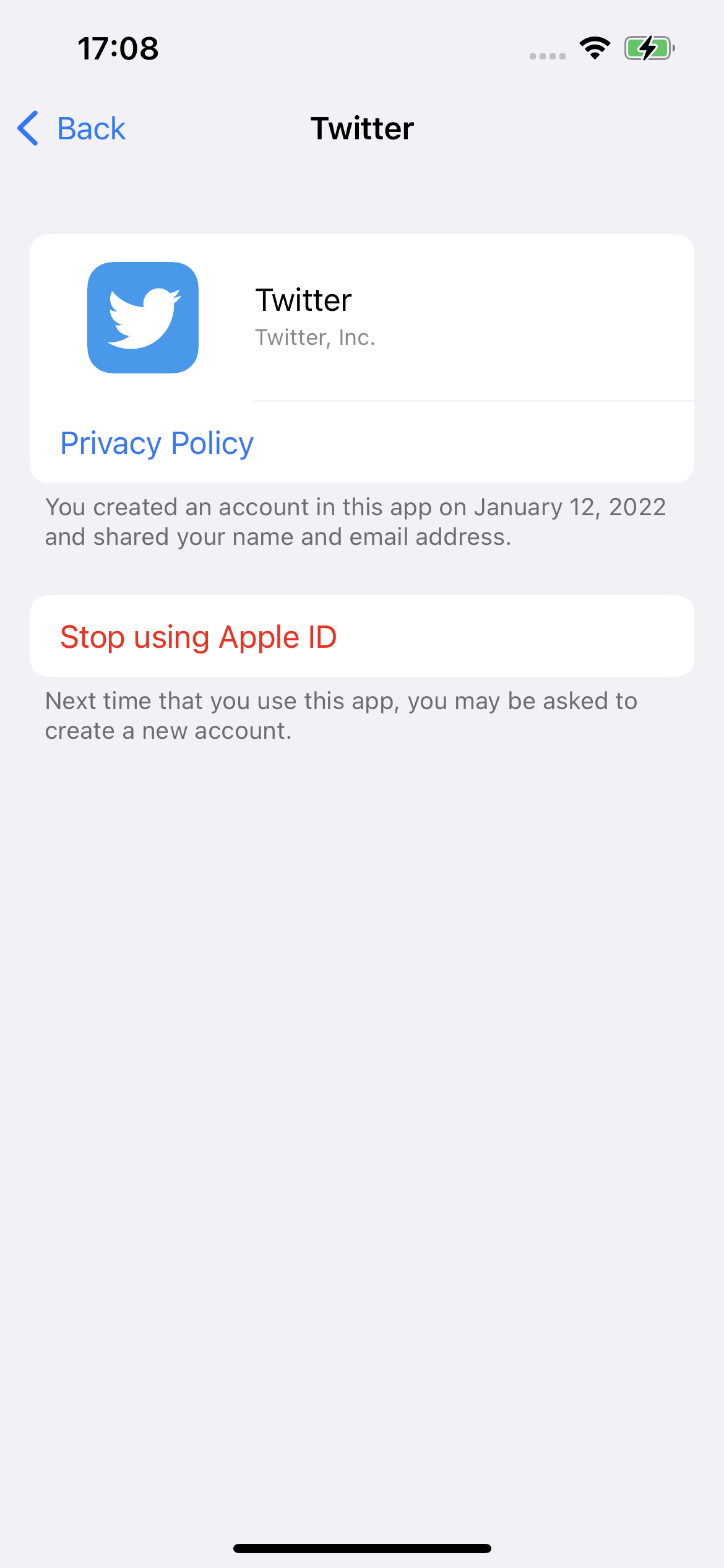 Stop using Aplle ID