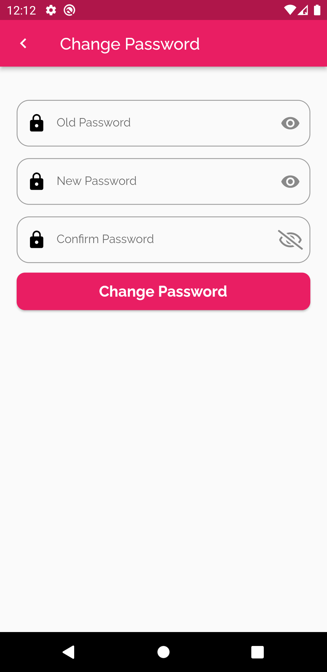 My change password widget