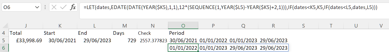 Second part - shifted dates