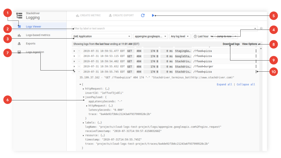 Legacy Logs Viewer