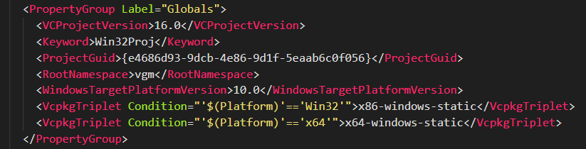 vcxproject