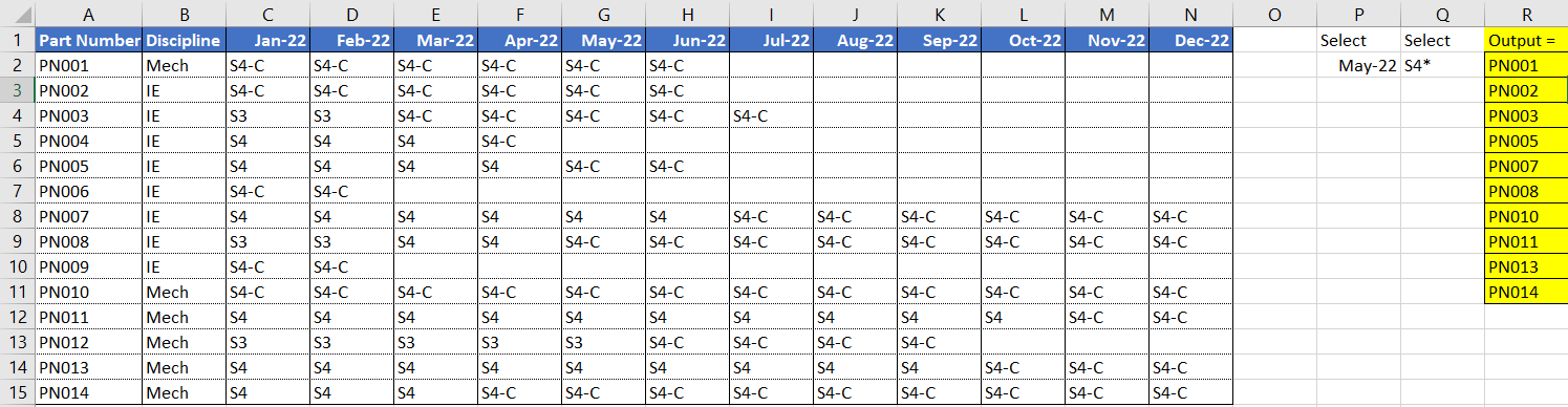 Excel Snapshot
