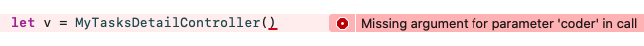 Missing argument for parameter 'coder' in call Swift Initialization Inheritance Classes UIViewController