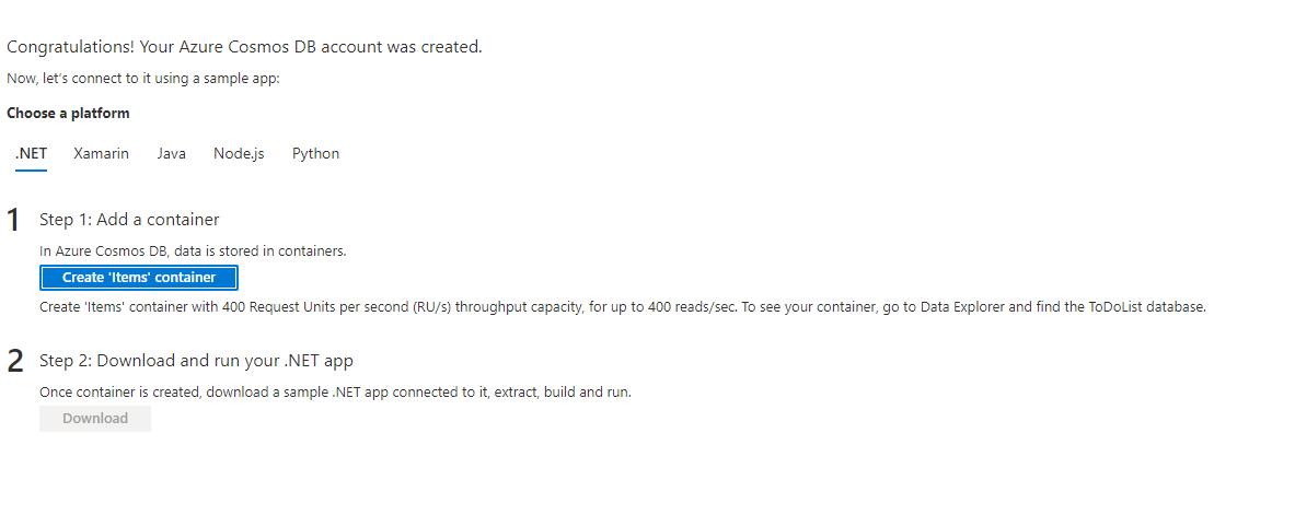 What I get after clicking on the first button
