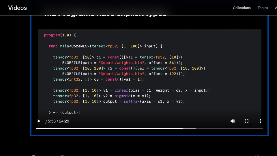 CoreML program
