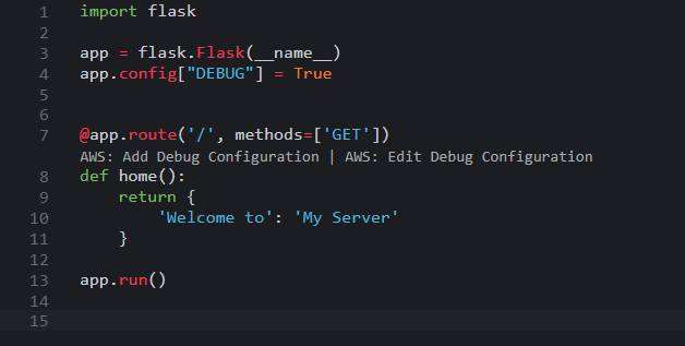 Flask server