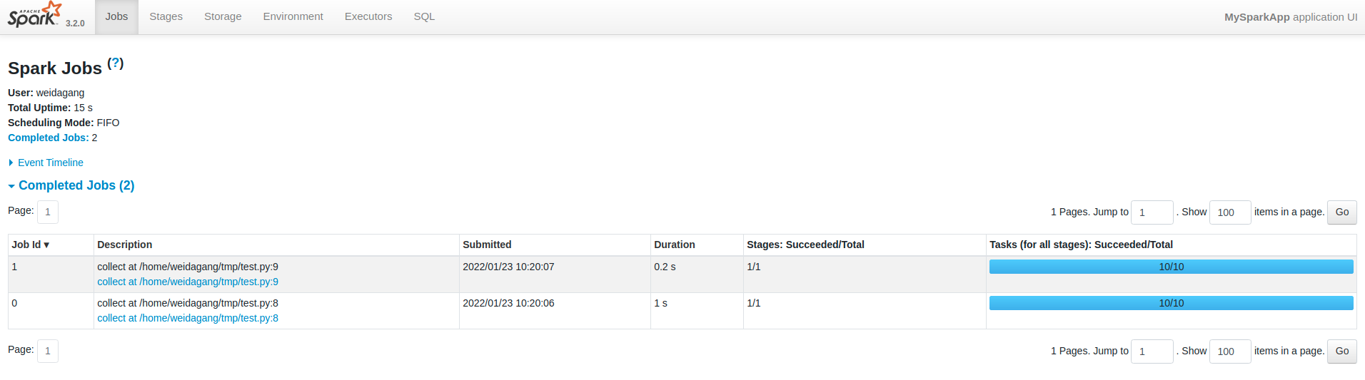 Spark UI