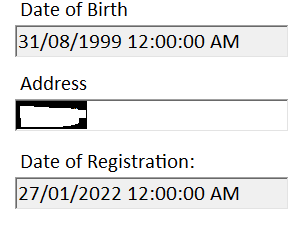 This is the output after retrieving the data.