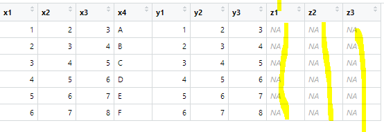 array on multiple variables