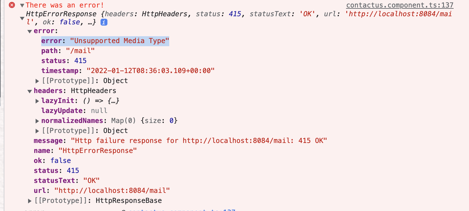 unsupported Media Type