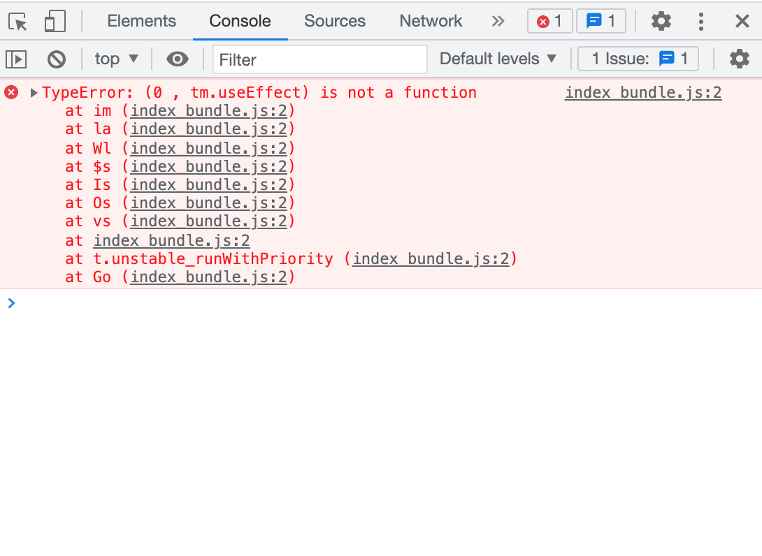 Webpack bundle error