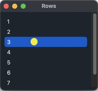 Clicking Row Nr 3 with a Single Click or even double Click does nothing.