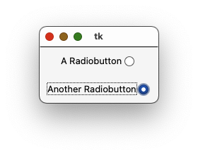 screenshot of ttk radiobutton