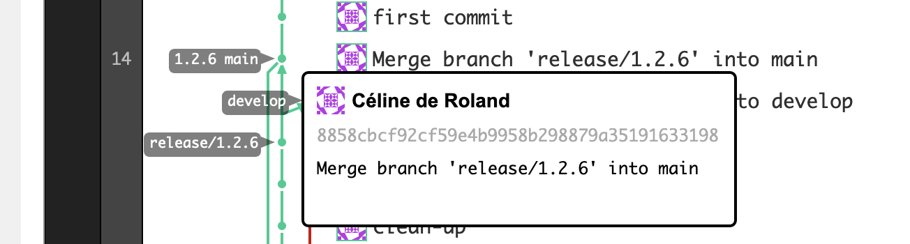 single commit view