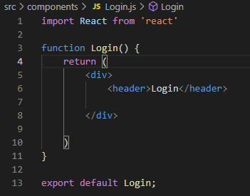 Login component